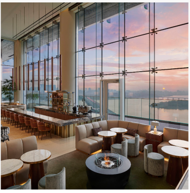 [호텔 나루 서울 엠갤러리] 라운지 & 데크 - 최고의 한강뷰 야경 5성 호텔 라운지 맛집. 아코르 멤버십, 대한항공 현대카드 할인 가능. 발렛 가능. 관련 이미지 2