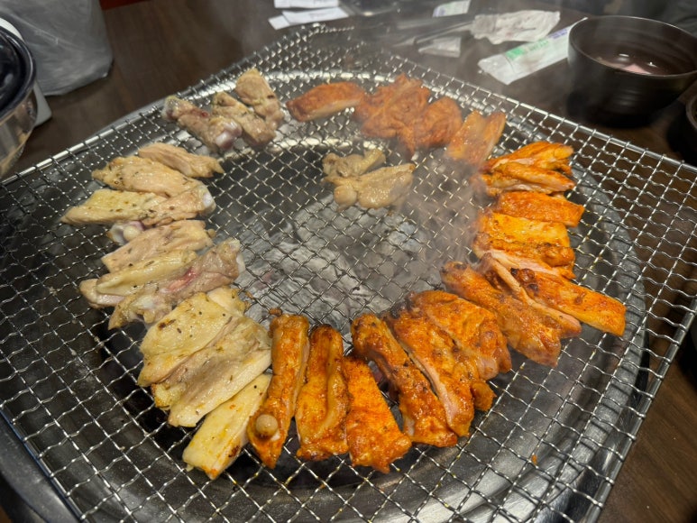 [신용산 맛집] 강촌숯불애닭갈비 - 숯불양념닭갈비, 허브닭갈비, 숯불윙 먹어보다.. 관련 이미지 11