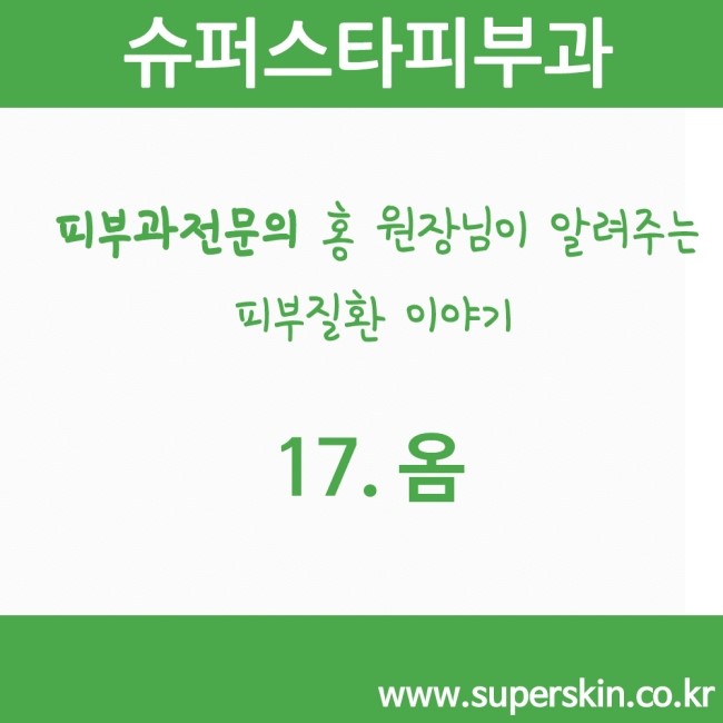 [대림피부과전문의] 피부과전문의 Dr.홍원장님이 알려주는 친절한 피부질환 이야기 17. 옴 관련 이미지 1