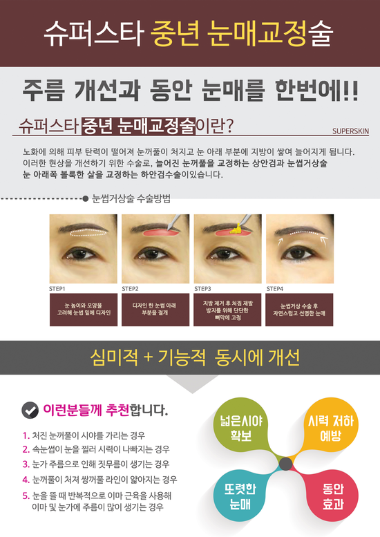 [구로눈성형]연말 효도선물 추천!! 구로 중년눈매교정술~ 주름개선과 동안눈매를 한번에!! 슈퍼스타 중년눈매교정술 소개합니다~ 관련 이미지 1
