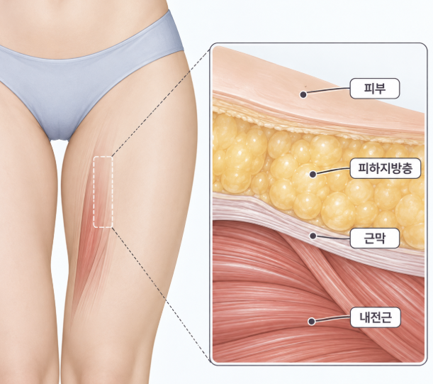 허벅지안쪽지방흡입, 안쪽 살이 유독 빠지지 않는 이유 관련 이미지 5