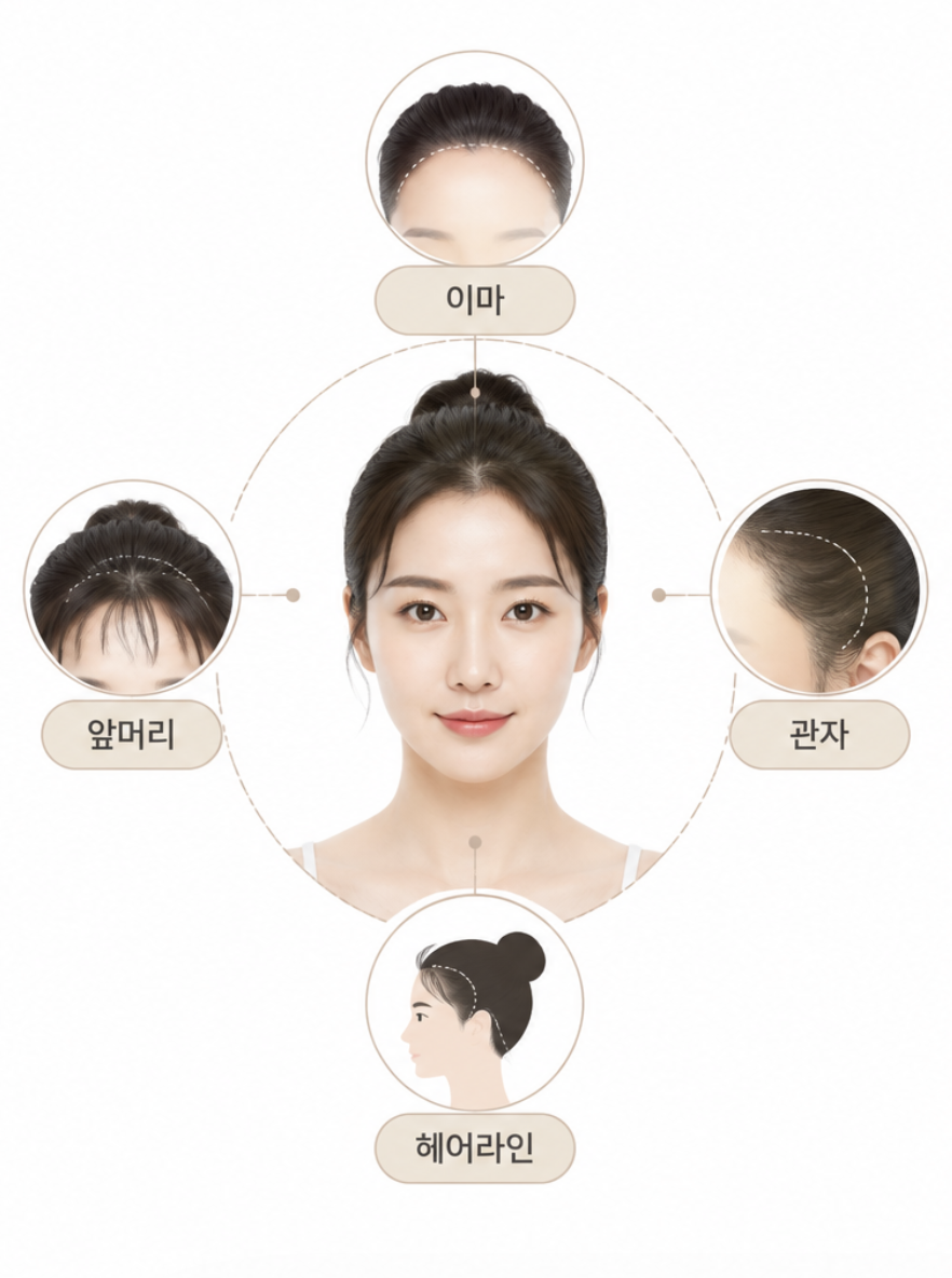 서울앞머리모발이식, 얼굴이 작아 보이는 헤어라인의 비밀 관련 이미지 5