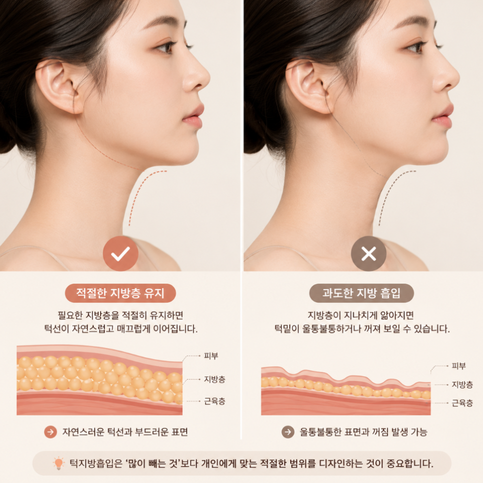 턱지방흡입, 무조건 많이 빼는 게 좋은 건 아닙니다 관련 이미지 5