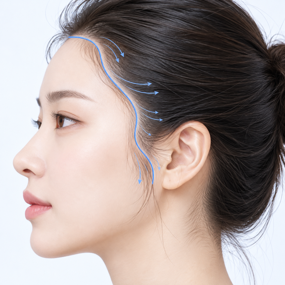 헤어라인교정, 정면과 측면을 함께 보는 디자인 포인트 관련 이미지 3