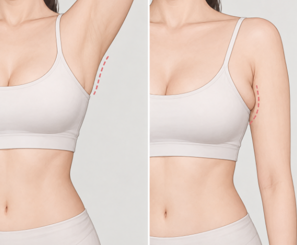 부유방빼기, 팔을 내렸을 때 더 튀어나와 보이는 이유는? 관련 이미지 3
