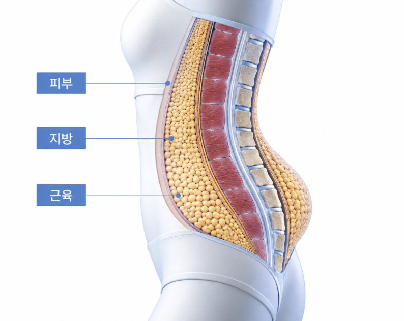 러브핸들지방흡입, 옆구리만 빼면 안 되는 이유 관련 이미지 3