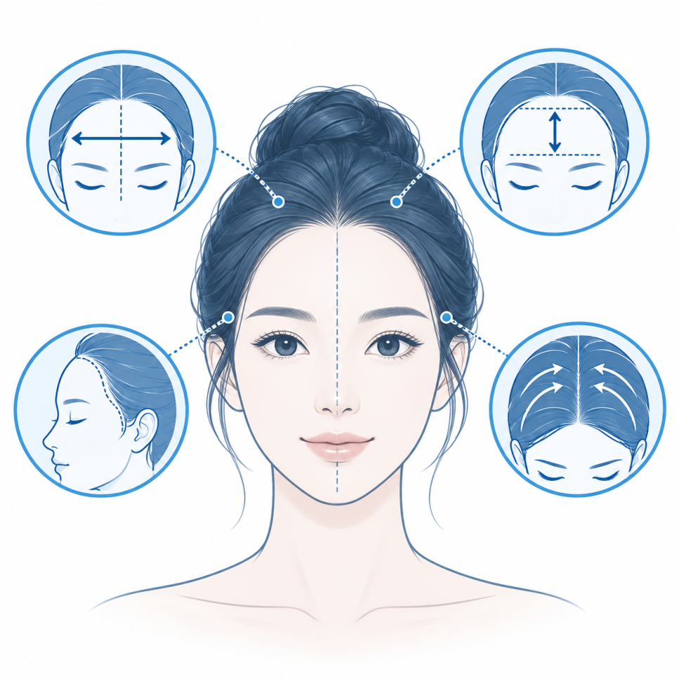 헤어라인교정, 정면과 측면을 함께 보는 디자인 포인트 관련 이미지 10