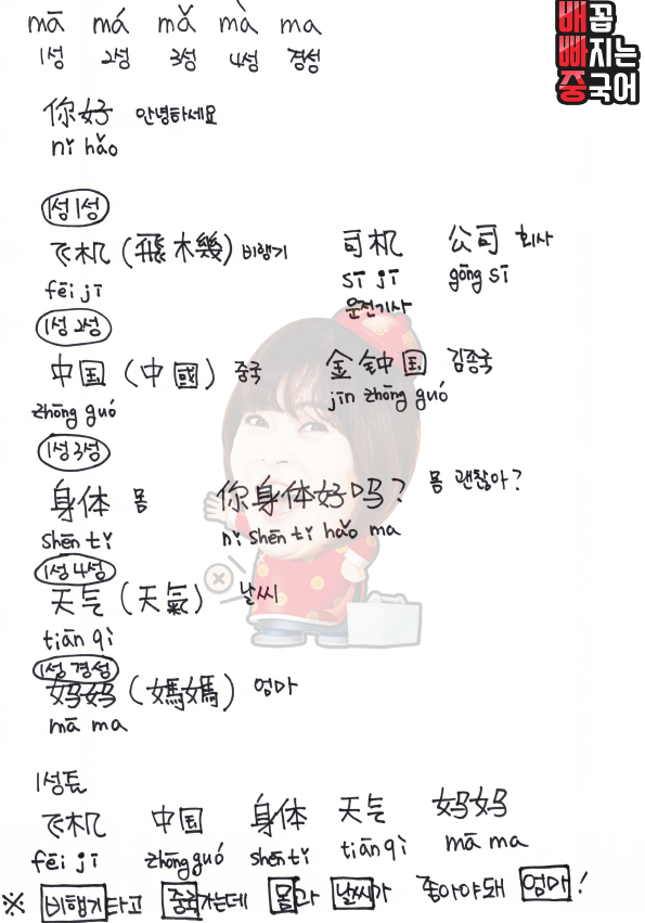 중국어 발음을 끝장낸다(성조)-1성줄 관련 이미지 3