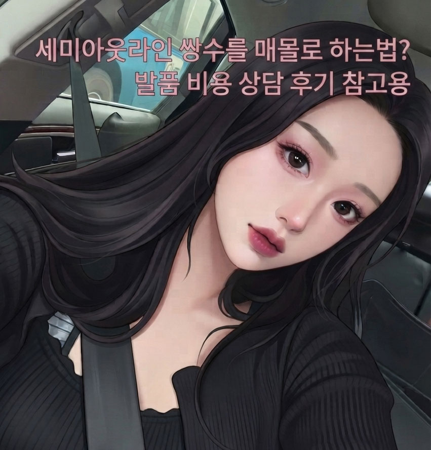 세미아웃라인 쌍수를 매몰로 하는법? 발품 비용 상담 후기 참고용 관련 이미지 1