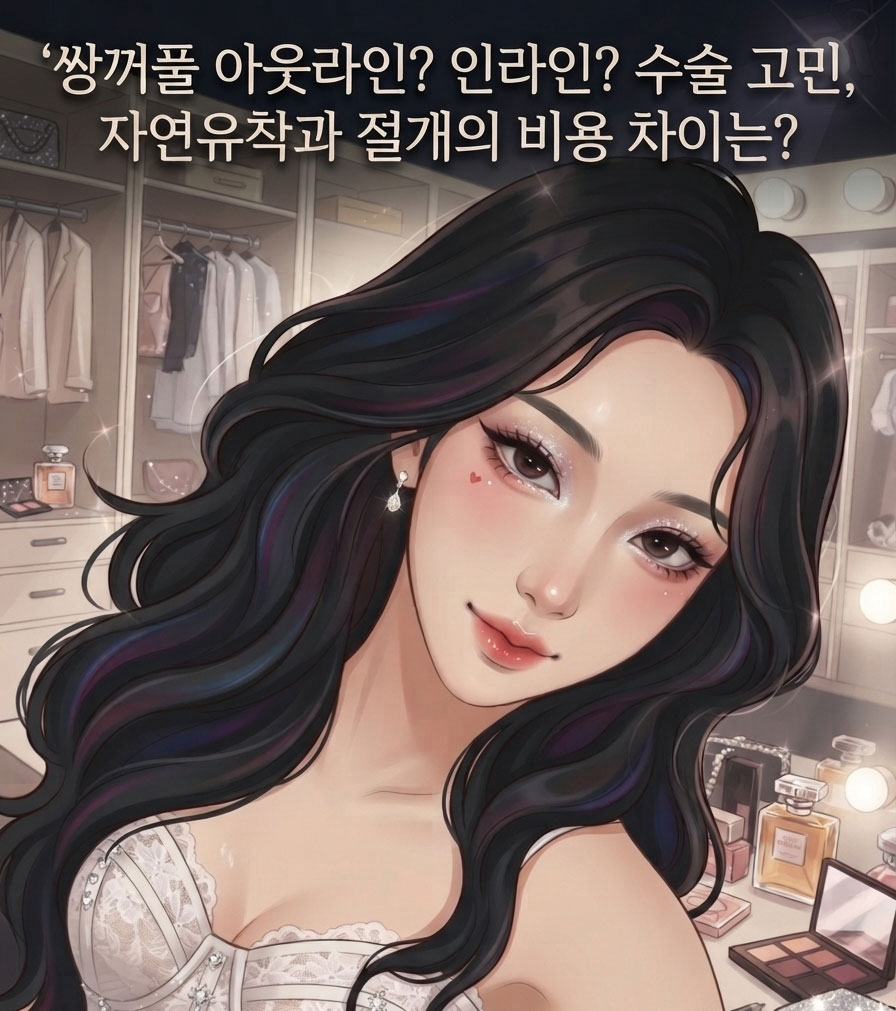 쌍꺼풀 아웃라인? 인라인? 수술 고민, 자연유착과 절개의 비용 차이는? 관련 이미지 1
