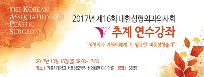 2017 제16회 대한성형외과의사회 추계 연수강좌 최문섭원장님 가슴성형 강좌 진행 관련 이미지 1