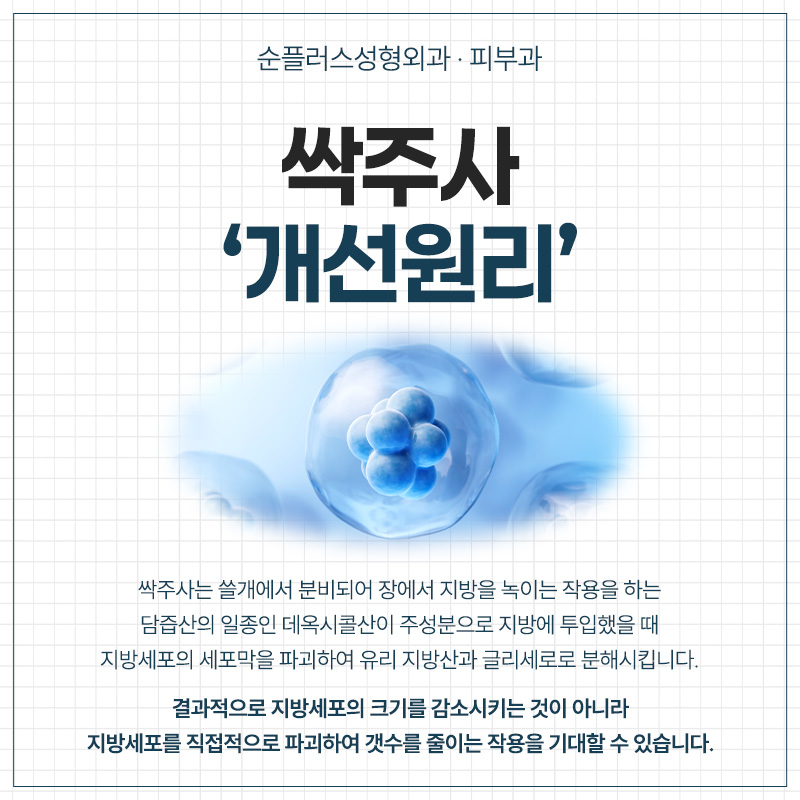 보기싫은 이중턱 허벅지 복부 팔뚝 지방을 싹-! 지방파괴주사, 싹주사 관련 이미지 3