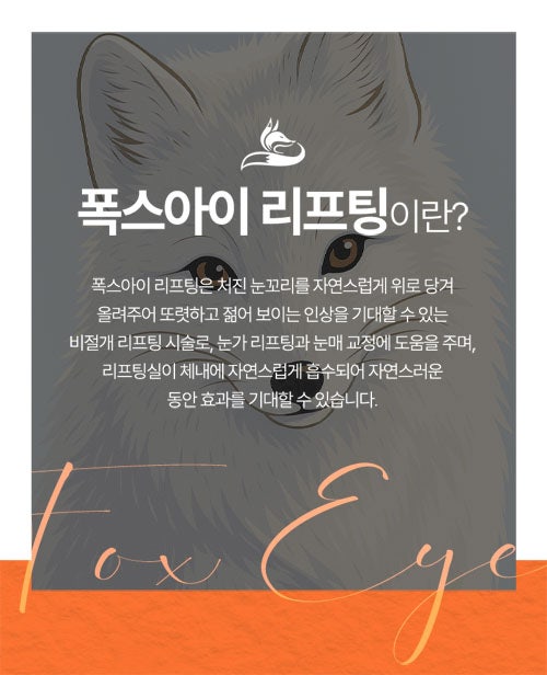 처진 눈꼬리로 우울해보이던 눈매 자연스러운 리프팅으로, 폭스아이리프팅 (눈꼬리 실리프팅) 관련 이미지 2