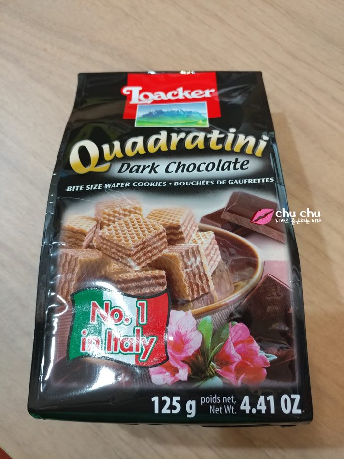 로아커(Loacker) 웨하스 - 콰드라티니 다크초콜렛 (한입크기) 관련 이미지 1
