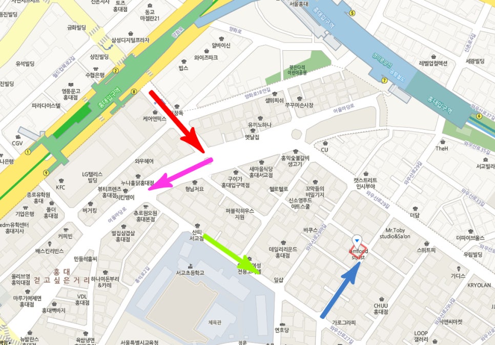 홍대역 카페 333 수박주스 관련 이미지 1