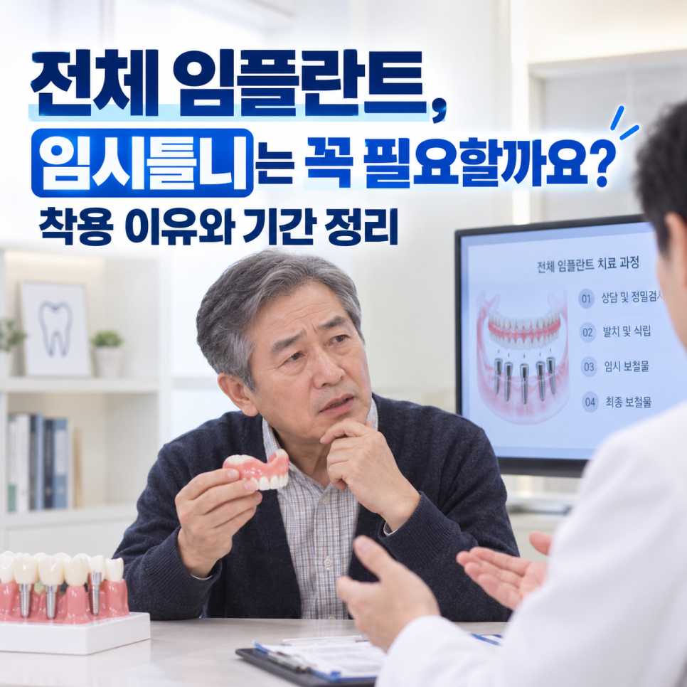 전체 임플란트, 임시틀니는 꼭 필요할까요? 착용 이유와 기간 정리 관련 이미지 3