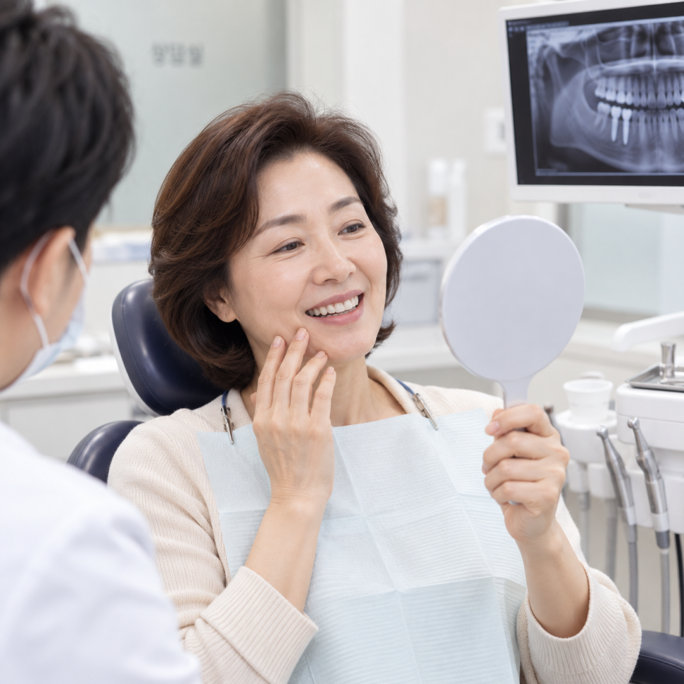 전체 임플란트, 임시치아 당일 장착이 가능한 조건과 치료 과정 관련 이미지 6