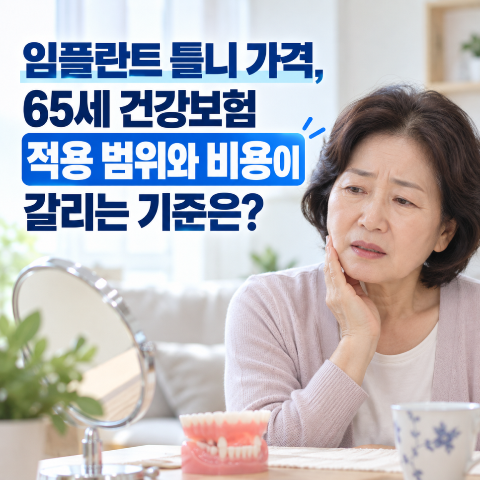임플란트 틀니 가격, 65세 건강보험 적용 범위와 비용이 갈리는 기준은? 관련 이미지 3