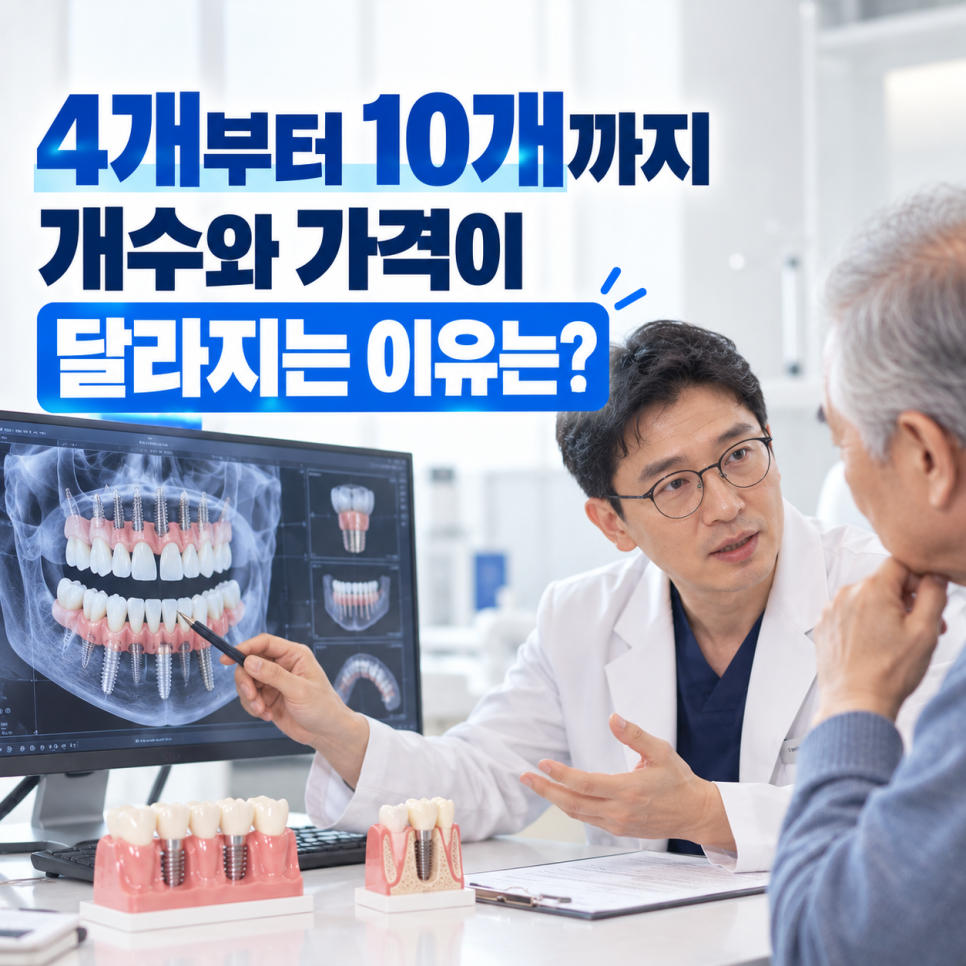 전체 임플란트 후기, 한 악에 4개부터 10개까지 개수와 가격이 달라지는 이유와 사례 3가지 관련 이미지 2