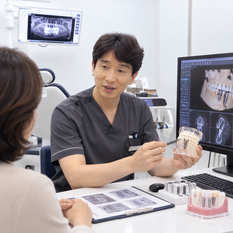 전체 임플란트, 임시치아 당일 장착이 가능한 조건과 치료 과정 관련 이미지 5