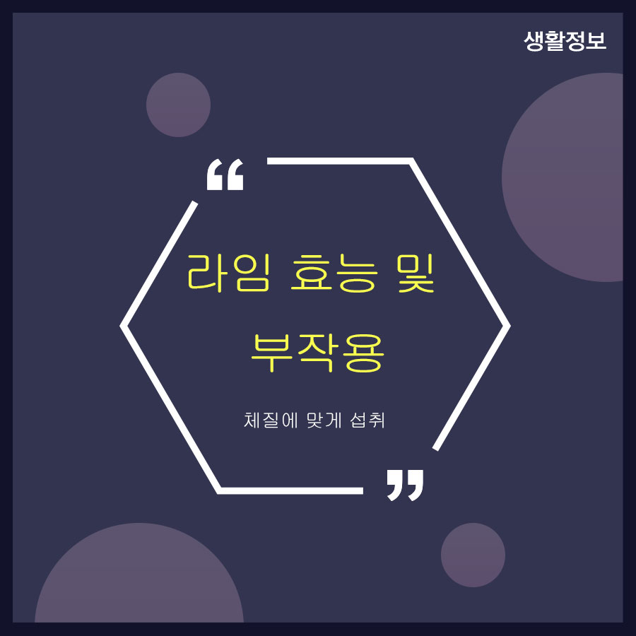 라임 효능 및 부작용 체질에 맞게 섭취 관련 이미지 1