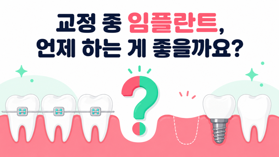 교정 중 임플란트, 치료 순서는 어떻게 정해야 할까요? 관련 이미지 1