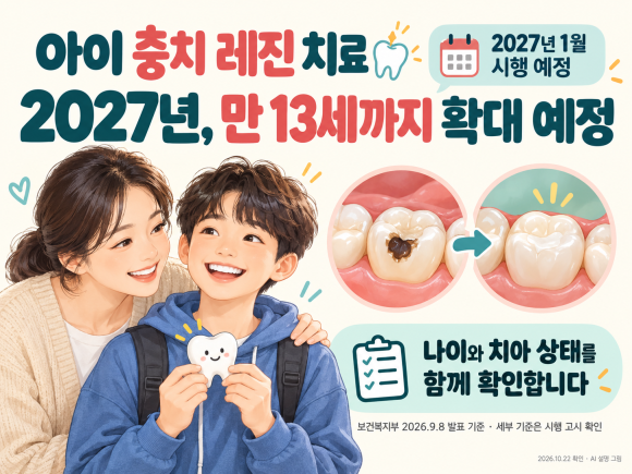 마곡 아이 레진 치료, 만 13세 건강보험은 2027년부터일까요? 관련 이미지 3