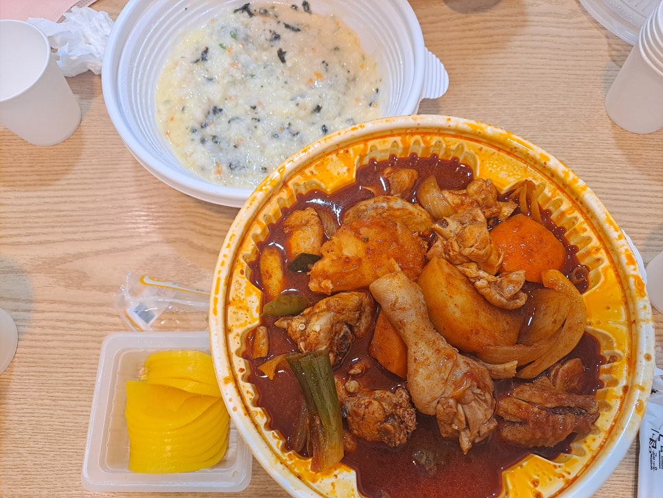 엽기떡볶이 추천 메뉴 닭볶음탕 그리고 계란야채죽 관련 이미지 1