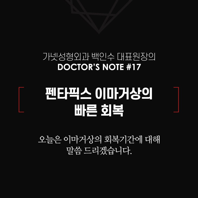 【Garnet Plastic Surgery Dr. Baek Insoo’s Plastic Surgery Column】 Fast Recovery After Pentafix Forehead Lift image 1
