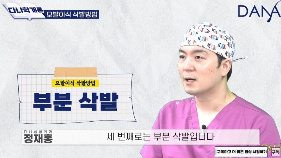 모발이식 수술 시 삭발 종류 관련 이미지 4