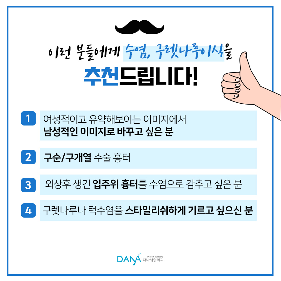 모발이식의 새로운 영역- 수염/구렛나루 이식의 디자인은? 관련 이미지 2