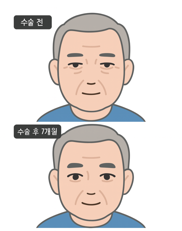 [눈성형] 60대 남성 - 상&middot;하안검 성형수술 사례 관련 이미지 1