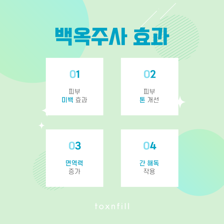 톡스앤필 혈색 개선 백옥주사 관련 이미지 3