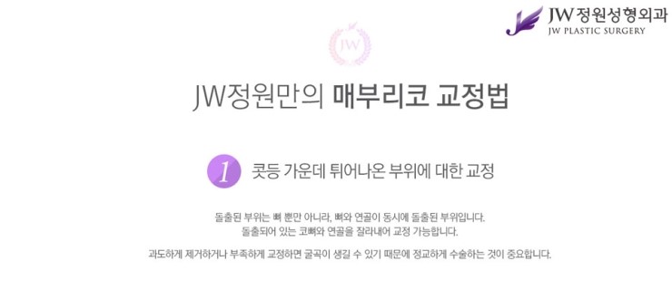 [JW정원성형외과] 매부리코성형, 매부리코성형 잘하는 곳에서 고민해결! 관련 이미지 4