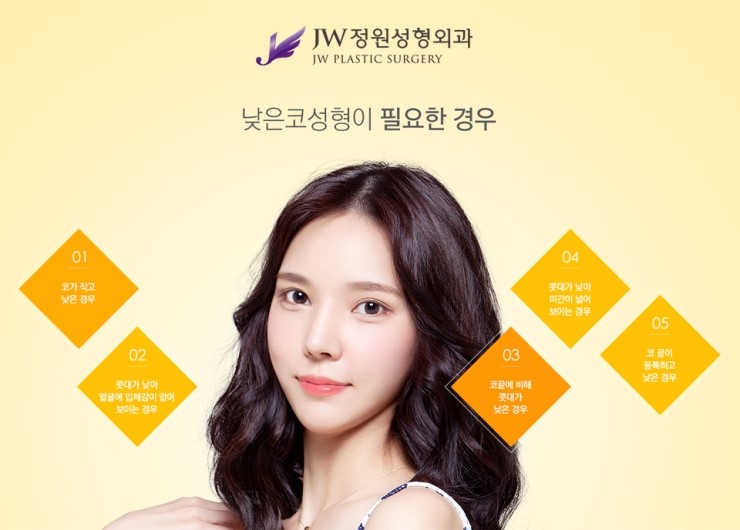 [JW정원성형외과] 낮은코를 개선해주는 낮은코성형 알아봐요! 관련 이미지 12