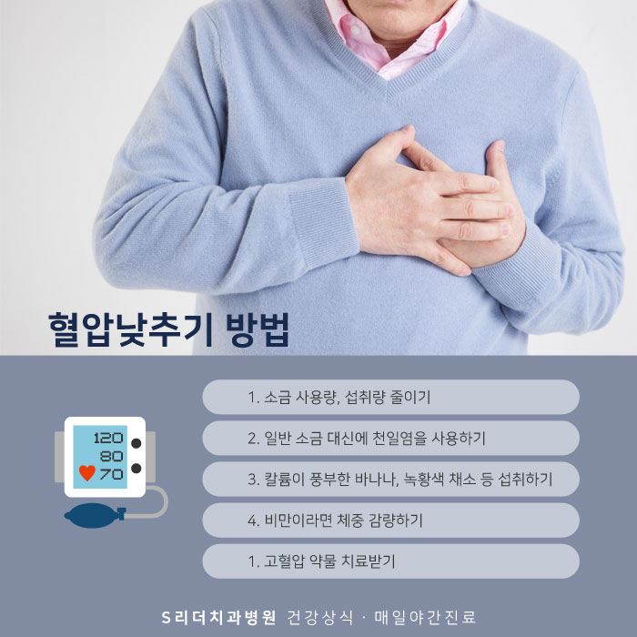 위험한 고혈압 혈압낮추기 방법 알아보세요! 관련 이미지 3