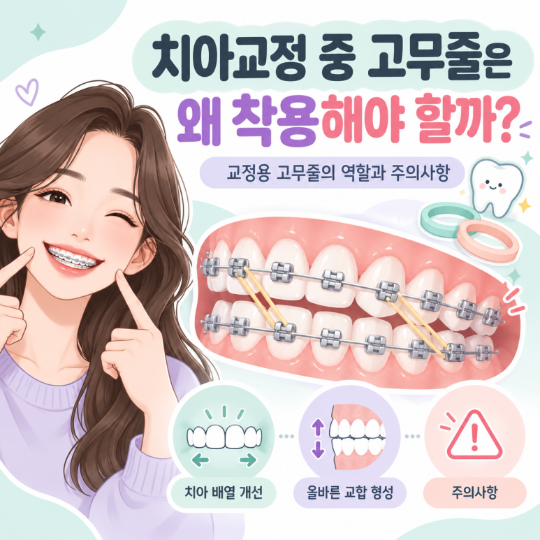화양동치과, 치아교정 중 고무줄은 왜 착용해야 할까? 관련 이미지 1