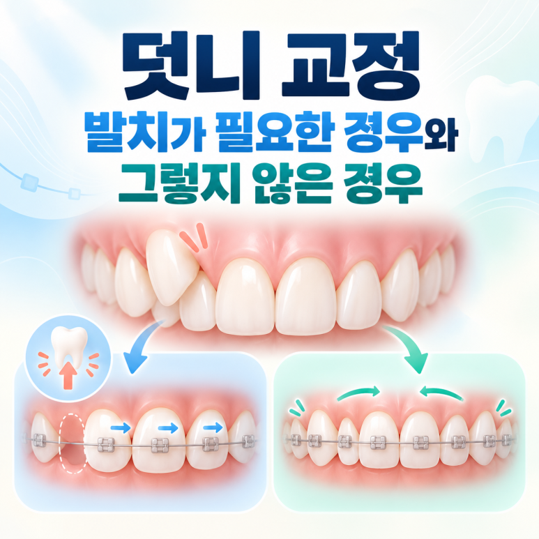 건대치아교정 덧니 교정, 발치가 필요한 경우와 그렇지 않은 경우 관련 이미지 1