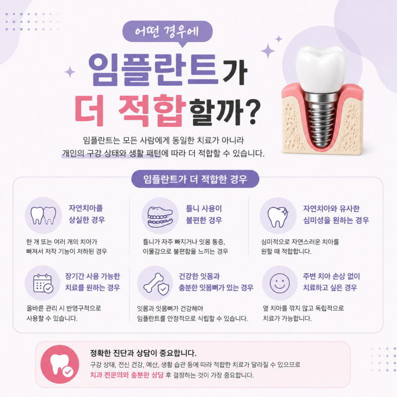 Janghanpyeong Station Dental Clinic: Which Treatment Is More Suitable, Implants or Dentures? image 5