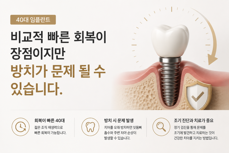 Implants at Konkuk Univ. Station｜A Complete Guide to Key Implant Treatment Considerations by Age: 40s, 50s, and 60s image 2