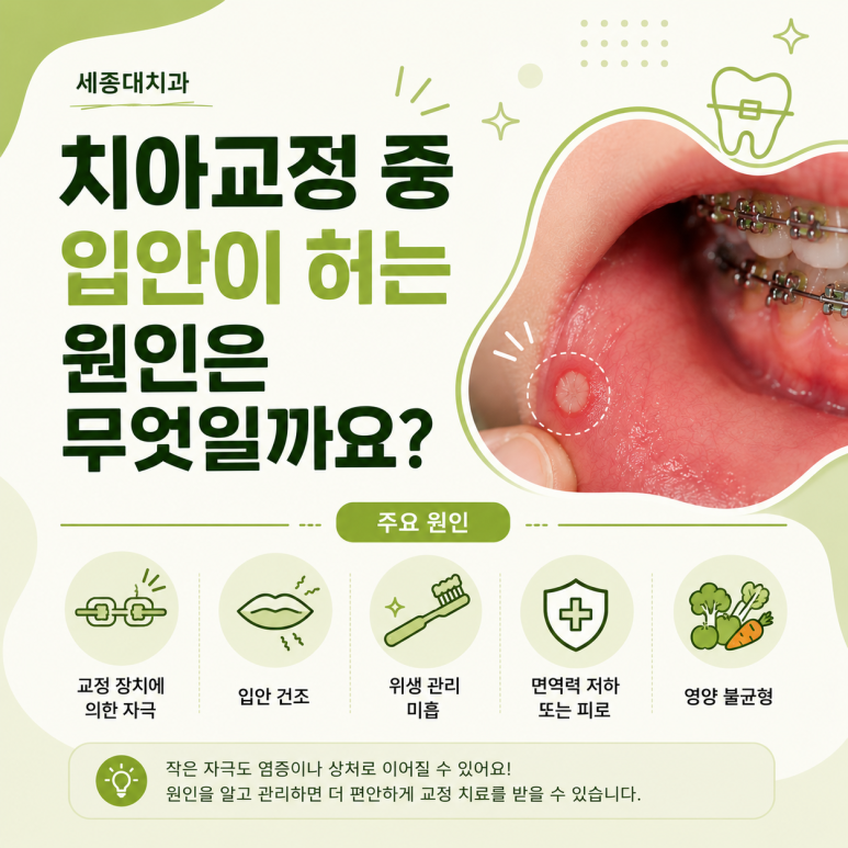 세종대치과, 치아교정 중 입안이 자꾸 헐어요. 왜 그럴까요? 관련 이미지 2