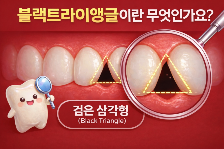 중곡동치과 블랙트라이앵글, 치아 사이 검은 틈 왜 생길까? 원인과 관리 방법 관련 이미지 2