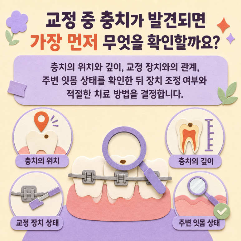 사가정역치과 교정 중 충치가 발견되면 치료는 어떻게 진행할까요? 관련 이미지 3