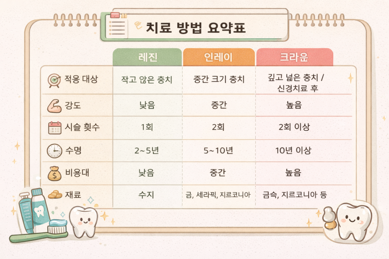 Seoul Dental Clinic Recommendation｜Complete Guide to Cavity Treatment Methods – Criteria for Choosing Resin, Inlay, and Crown image 7