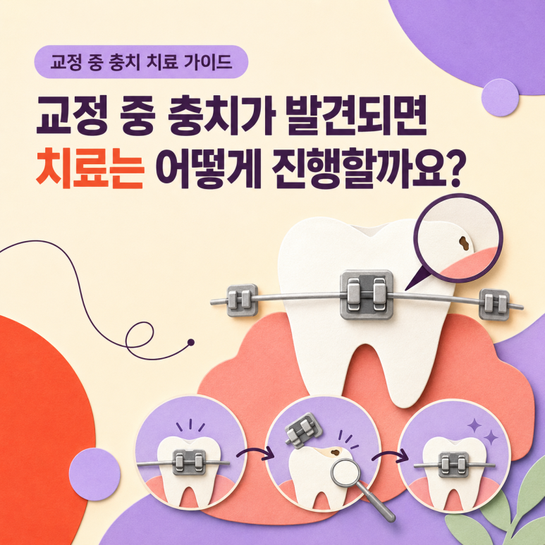 사가정역치과 교정 중 충치가 발견되면 치료는 어떻게 진행할까요? 관련 이미지 1