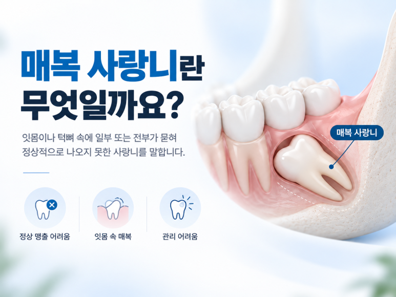 광진구치과병원 매복 사랑니는 왜 발치가 필요할까요? 관련 이미지 2