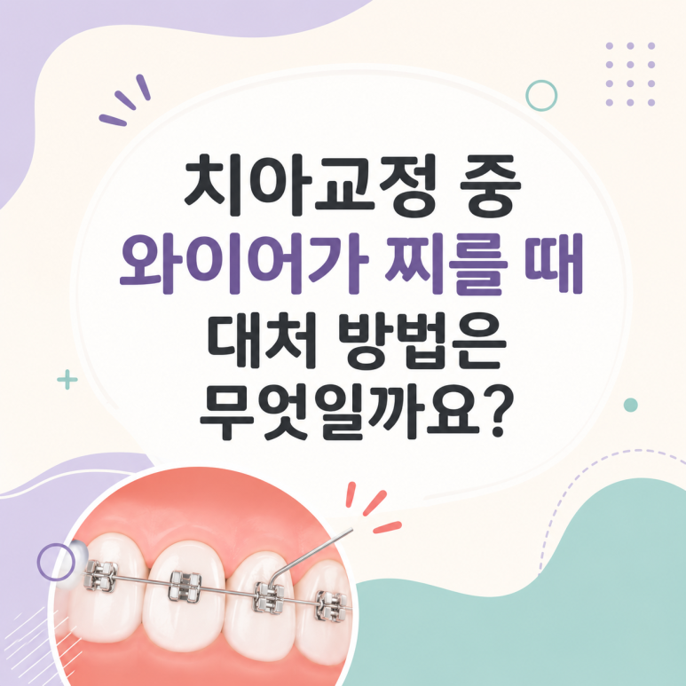 송정동치과 치아교정 중 와이어가 찌를 때 대처 방법은 무엇일까요? 관련 이미지 1