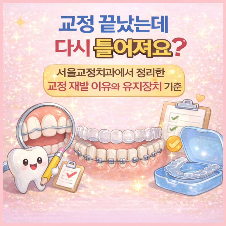 교정 끝났는데 다시 틀어져요? 서울교정치과에서 정리한 교정 재발 이유와 유지장치 기준 관련 이미지 1