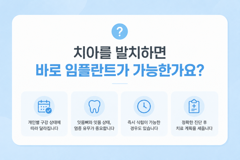 [상봉동임플란트] 치아를 발치했다면 바로 임플란트가 가능할까요? 시기와 치료 과정을 알아보세요 관련 이미지 2