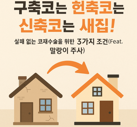 구축코(헌집), 신축코(새집, 신축성있음)? 코도 재건축이 필요합니다. (feat. 메리 말랑이 주사) 관련 이미지 3